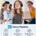 PBAEWE Bluetooth Headphones Over Ear Foldable Wireless Headset Colorful LED Lights Noise Cancelling Headphones Volume Control Wired and Wireless Modes Built in Microphone