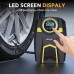 PBAEWE Tyre Inflator Air Compressor,12V DC Digital Car Tyre Pump,Portable Car Accessories,Electric Air Pump 150 PSI For Car Tyres,Bikes,Football,Preset Tyre Pressure & Auto Shutoff