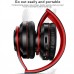 PBAEWE Bluetooth Headphones Over Ear Foldable Wireless Headset Colorful LED Lights Noise Cancelling Headphones Volume Control Wired and Wireless Modes Built in Microphone