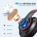 PBAEWE Bluetooth Headphones Over Ear Foldable Wireless Headset Colorful LED Lights Noise Cancelling Headphones Volume Control Wired and Wireless Modes Built in Microphone