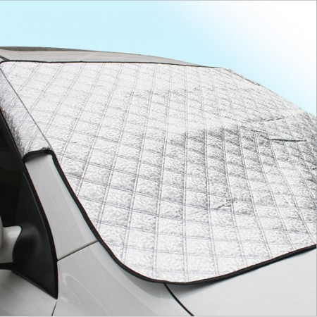 PBAEWE Car Windshield Cover, Heavy Duty Ultra Thick Protective Windscreen Cover - Snow Ice Frost Sun UV Dust Water Resistentin all Weather (147x100)